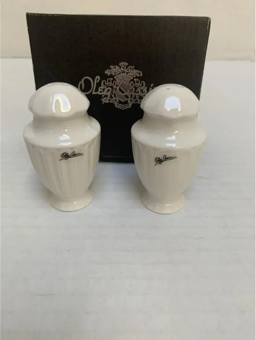 Salt and Pepper Shakers Oleg Cassini Fine Porcelain